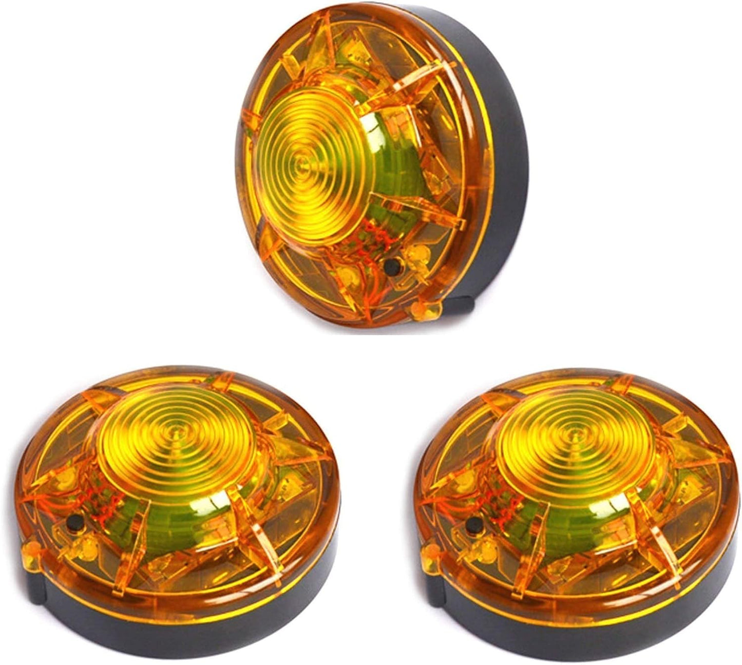 3 Pack LED Road Flares Roadside Flashing Emergency Lights Beacon luminous with Magnetic Base for Vehicle and Outdoor Sports.(Red)