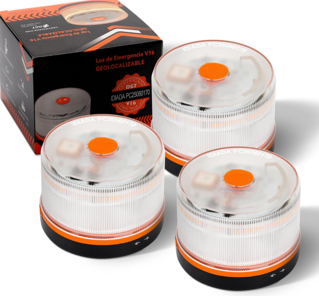 ⭐Black Friday Oferta⭐ Luz de Emergencia V16 DGT 3.0 – Aprobada 2026, Magnética IP54 – Cumple con la Normativa 2026.