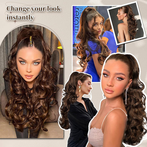 ✨ Now 45% OFF⚡Clip-in Big Wavy Ponytail Extension
