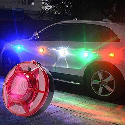 3 Pack LED Road Flares Roadside Flashing Emergency Lights Beacon luminous with Magnetic Base for Vehicle and Outdoor Sports.(Red)