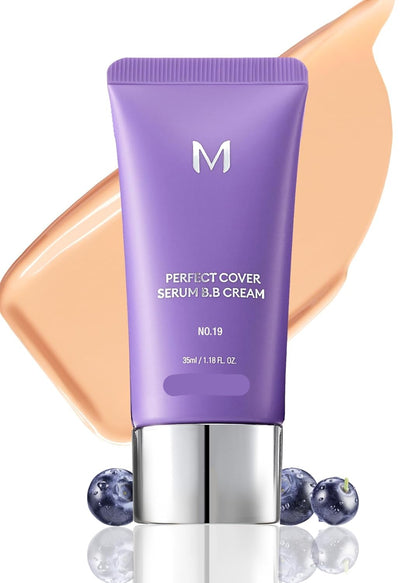 M PERFECT COVER SERUM BB CREAM No.45 Deep Mocha- Deep with Cool Undertone, BB Cream by Cardi B Pick, Skin Tint, Tinted Moisturizer, Skin Care Foundation Makeup, Korean Makeup, 1.18 Fl oz