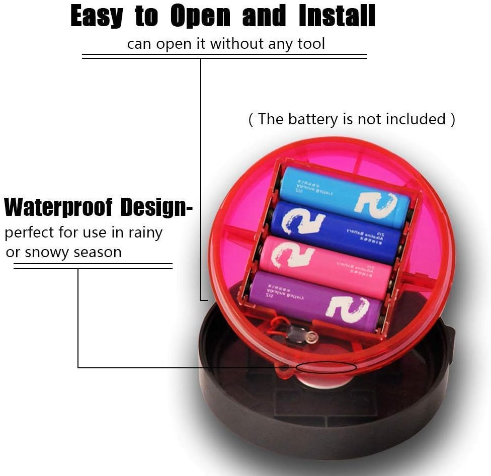 3 Pack LED Road Flares Roadside Flashing Emergency Lights Beacon luminous with Magnetic Base for Vehicle and Outdoor Sports.(Red)