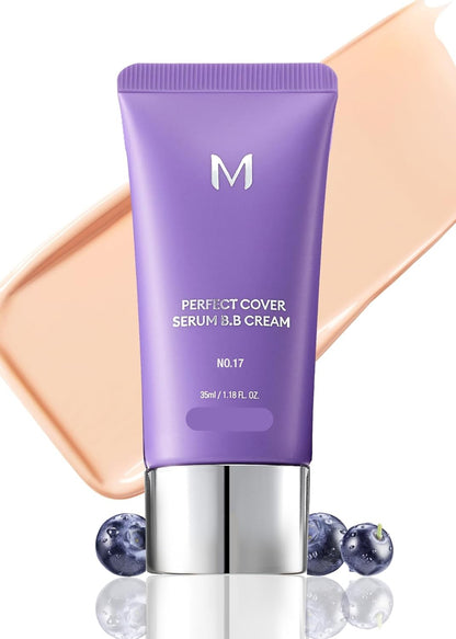 M PERFECT COVER SERUM BB CREAM No.45 Deep Mocha- Deep with Cool Undertone, BB Cream by Cardi B Pick, Skin Tint, Tinted Moisturizer, Skin Care Foundation Makeup, Korean Makeup, 1.18 Fl oz