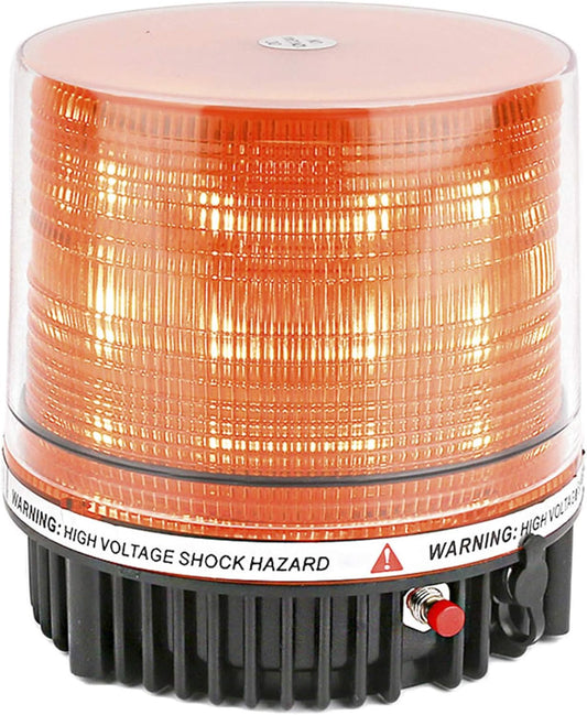 DarkFairy Amber Wireless Rotating Beacon Orange Battery Led Strobe Warning Light Roof Top Plow Hazard Flash Emergency Mail Lights 12 V with Magnetic Base Mount and Rechargeable Plug (Yellow, 18 LED)